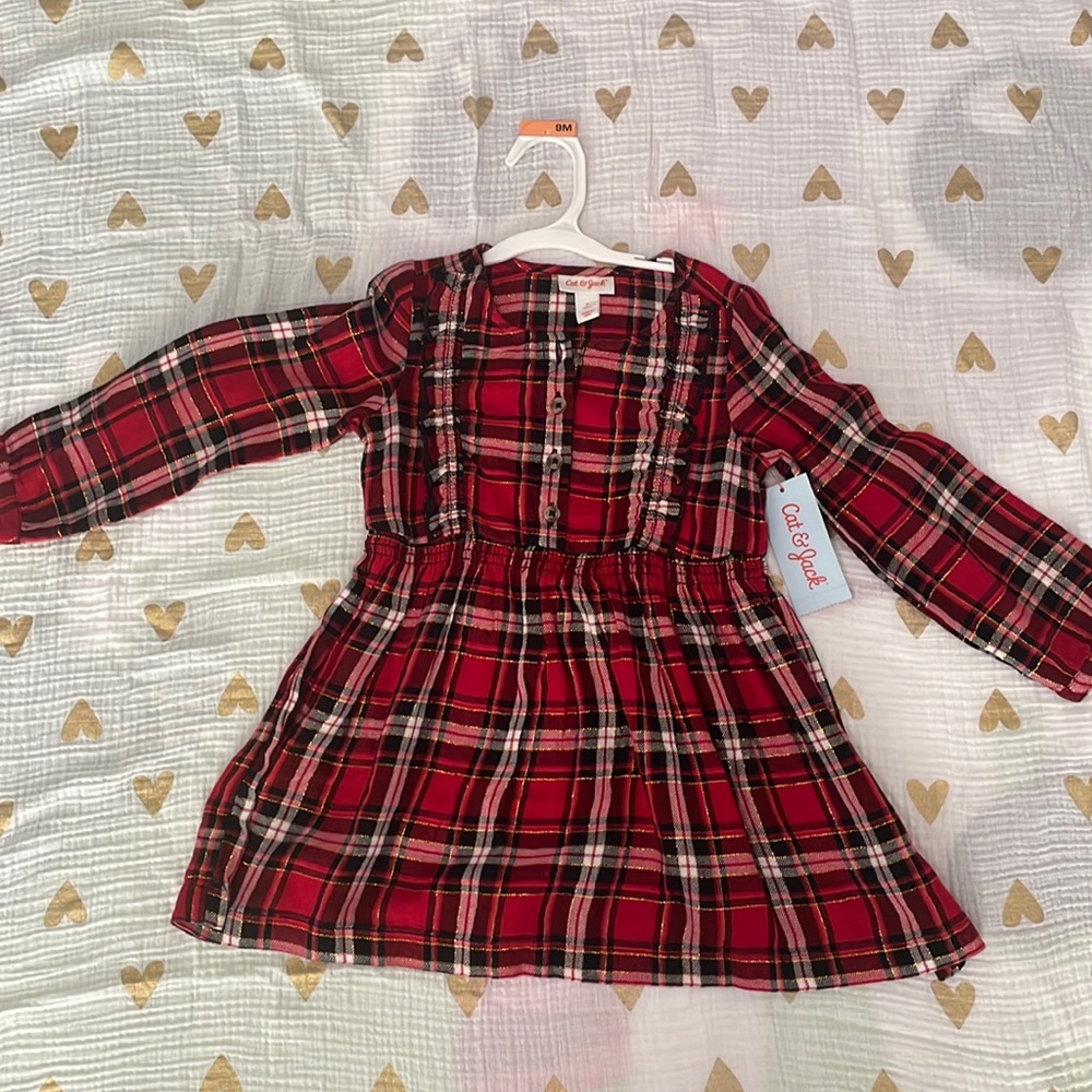 Cat and Jack holiday plaid dress
